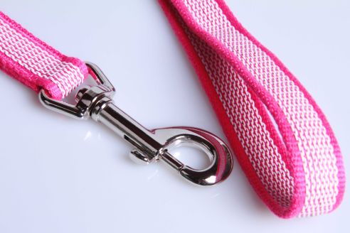 Super-Grip Cotton Soft | 3-fach verstellbare, weiß gummierte Hundeleine | 20 mm Breite | ab 220 cm Länge
