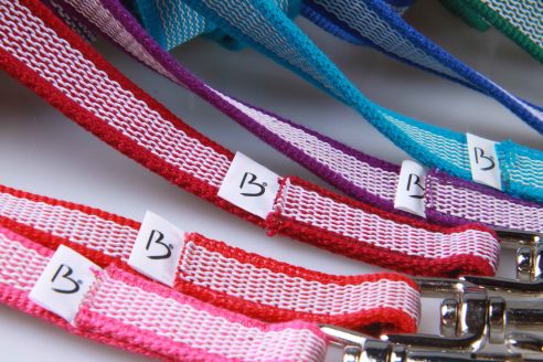 Super-Grip Cotton Soft | weiß, gummierte Hundeleine aus PES | 20 mm x 100 cm - 350 cm lang | mit Handschlaufe | verschiedene Karabiner