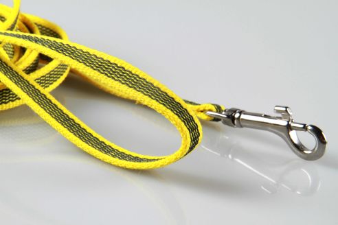 Super-Grip Cotton Soft | gummierte Hundeleine aus PES | 15 mm x 100 cm - 350 cm lang | mit Handschlaufe | verschiedene Karabiner