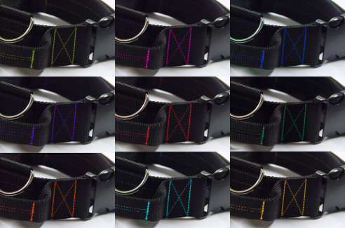 Extra Breites Halsband für große Hunde | Doppelt gesteppt | mit Handgriff | M-L