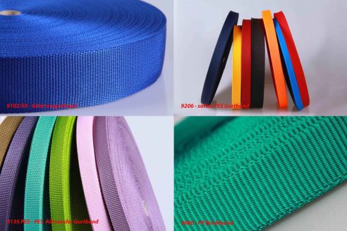 Musterauswahl | 5 Muster zum Auswählen | Gurtband robust und stabil | Heimtierbedarf | Mode | Möbel | Transport | | OEKO-TEX® STANDARD 100