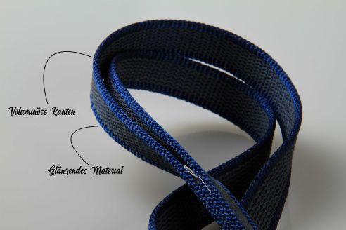 Super-Grip Strong Resistance | gummierte Kurzleine PP | robust und glänzend | 20 mm Breite | 45 cm große Schlaufen-Länge