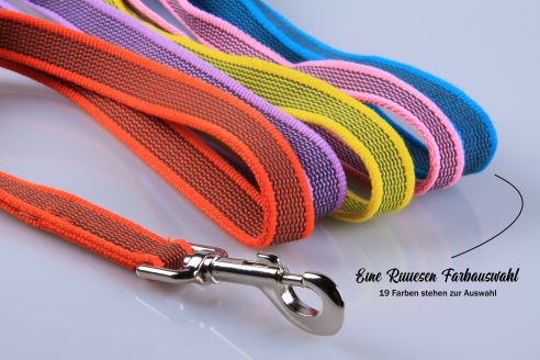 Super-Grip Cotton Soft | gummierte Kurzleine PES | softer und weicher Kurzführer | 20 mm Breite | 45 cm große Schlaufen-Länge