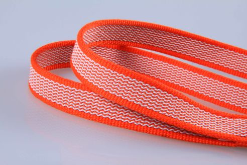 Super-Grip Cotton Soft | weiß, gummierte Kurzleine PES | softer und weicher Kurzführer | 20 mm Breite | 45 cm große Schlaufen-Länge