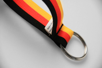 Schlüsselanhänger DEUTSCHLAND | Schwarz Rot Gold | Gewebt | 25 mm