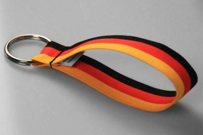 Schlüsselanhänger DEUTSCHLAND | Schwarz Rot Gold | Gewebt | 25 mm