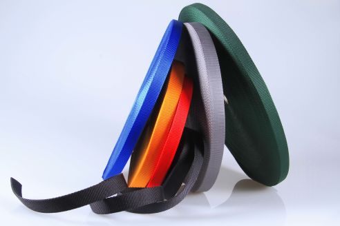 PA-Gurtband | 20 mm Breite | Meterware | Reißfest und Soft | Glänzende Bandware | Heimtierbedarf | 2,8 mm Stärke