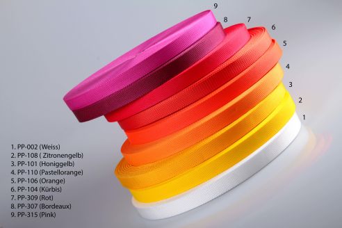 PP-Gurtband | 100 mm Breite | 50 m Rollenware | Farbauswahl | stabil | robust | flexibel | 1,8 mm Stärke