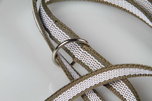 Super-Grip Cotton Soft | 3-fach verstellbare, weiß gummierte Hundeleine | 15 mm Breite | ab 220 cm Länge