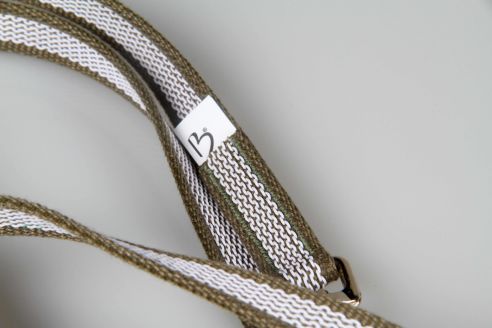 Super-Grip Cotton Soft | 3-fach verstellbare, weiß gummierte Hundeleine | 15 mm Breite | ab 220 cm Länge