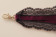 Umhängeband mit Wäschespitze | Lanyards | Satin | aubergine-schwarz