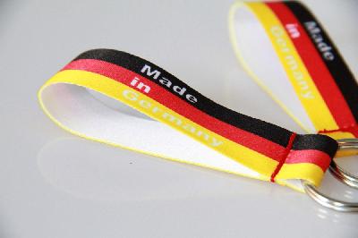 Schlüsselband DEUTSCHLAND-Farben | Schwarz Rot Gold | 20 mm breit | 11 cm lang