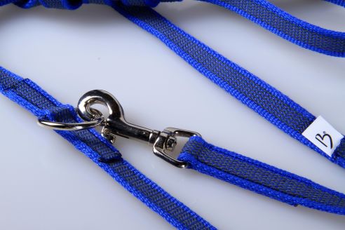 Super-Grip Cotton Soft | 2-fach verstellbare, gummierte Hundeleine aus PES | 15 mm Breite | Für Geschirr und Halsband | ab 1,70 m bis hin zu 6,20 m