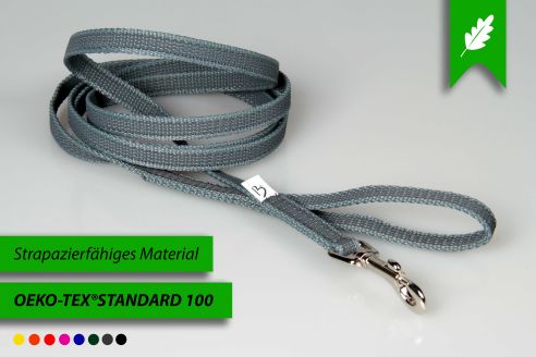 Super-Grip Strong Resistance | gummierte Schleppleine aus PP | 12 mm Breite | 4 m - 10 m lang | mit Handschlaufe | Karabinerwahl | wetterfest