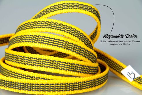 Super-Grip Strong Resistance | gummierte Schleppleine aus PP | 12 mm Breite | 4 m - 10 m lang | ohne Handschlaufe | Karabinerwahl | wetterfest