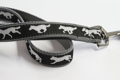 Kombi-Kurzleine | Wolf | große Handschlaufe | 25 mm | 45 cm - 90 cm