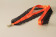 Umhängeband mit Wäschespitze | Lanyards | Satin | orange-schwarz