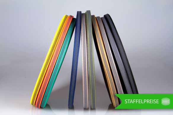 PP Anti-Rutsch | 50 mtr. Rolle | 15 mm breit | Farbauswahl | Training | beidseitige schwarze Gummierung | Hundesport und Pferdesport