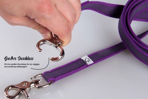 Zügelleine Cotton Soft | 20 mm Breite | Gummierte Pferdezügel ab 2,10 m Länge | Für Ponys bis Voll-und Warmblüter | Soft und Reißfest