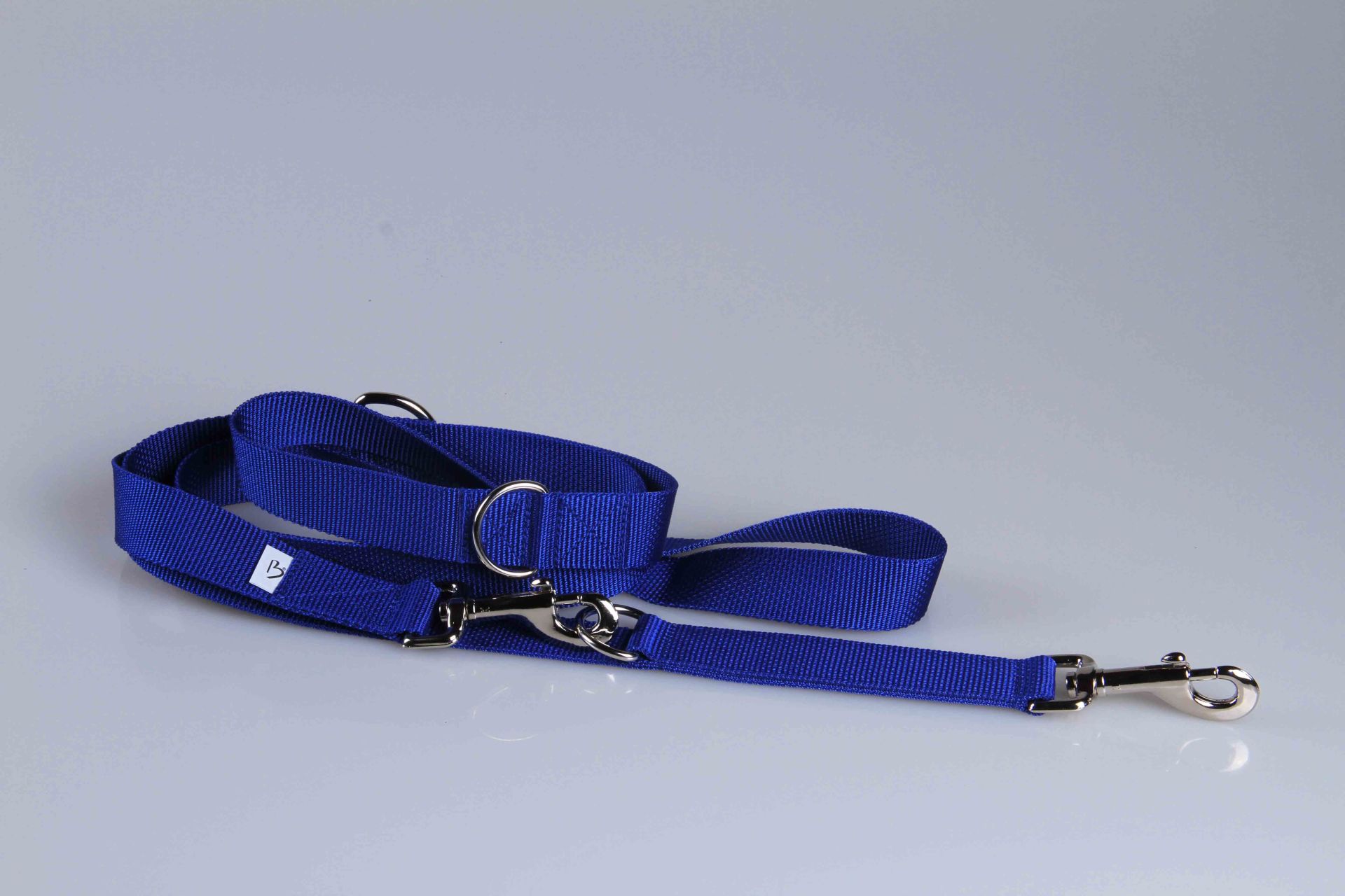 Leichte Hundeleine | Universal | Längenverstellbar | 220 cm lang | 30 mm breit | Koenigsblau