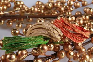Elastisches Gummiband | 3er-SET | 5 mm | Gold-Meliert | je 5 m | Deutsche Herstellung