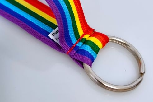 Schlüsselanhänger LGBTQ | 25 mm breit | 15 cm lang | Keyholder | Gewebt
