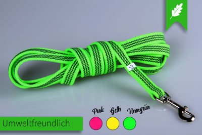 Super-Grip Cotton Soft | Extra dicke, gummierte Cityleine aus PES | 20 mm Breite | 100 cm - 350 cm lang | Ohne Handschlaufe | Farbwahl | Karabinerwahl
