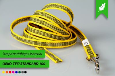 Super-Grip Strong Resistance | gummierte Cityleine aus PP | 12 mm Breite | 100 cm - 350 cm lang | ohne Handschlaufe | Karabinerwahl | wetterfest